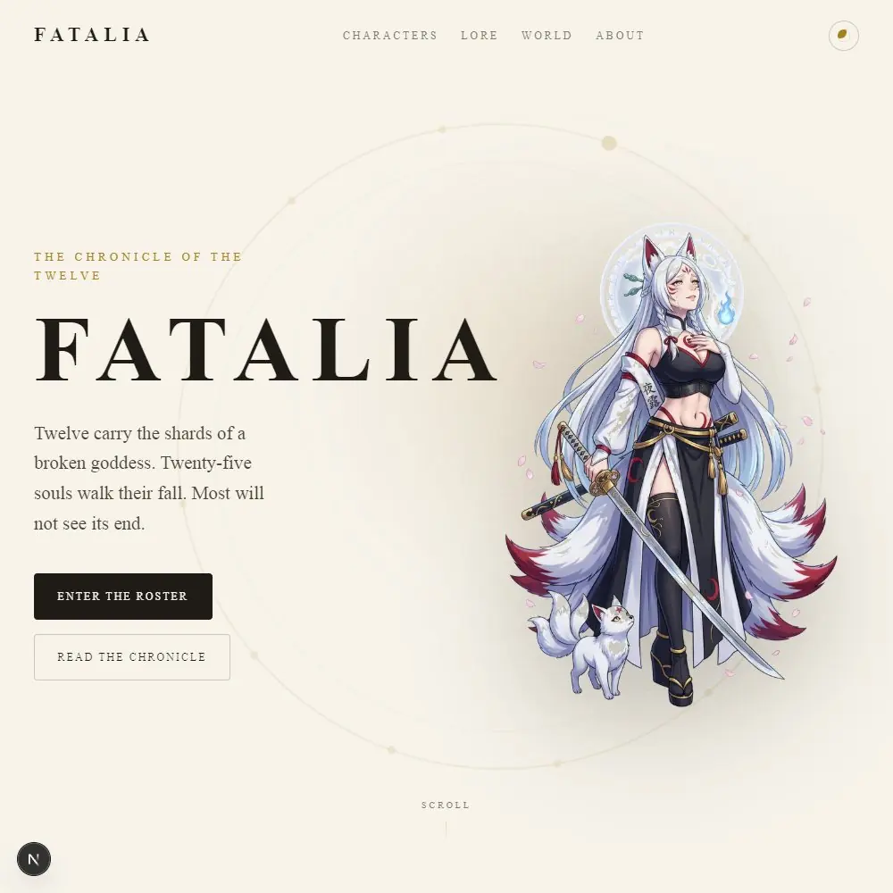 Fatalia — цифровой арт-бук тёмного фэнтези: персонажи, лор и мир проекта